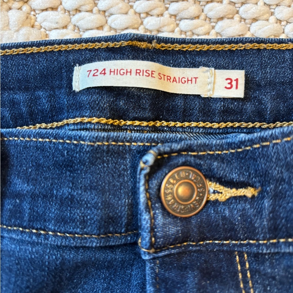 Levi’s 724 High Rise Straight Jeans Size 31 - Picture 2 of 3